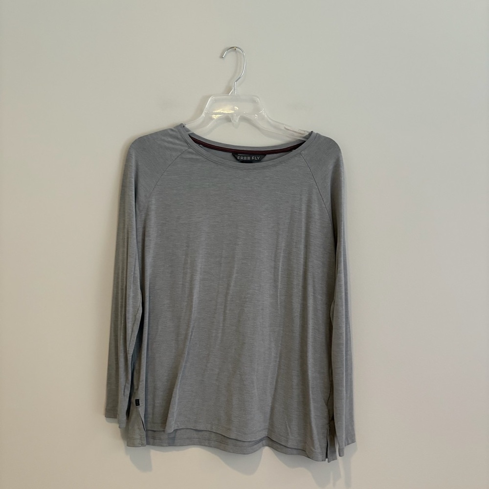 Free Fly Apparel Bamboo Gray Long Sleeve Tee